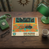 Mid Century Modern Dachshund & Atomic Cat Wall Calendar 2026