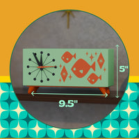 Atomic Fish Mid-Century Modern Atomic Space-Age Clock