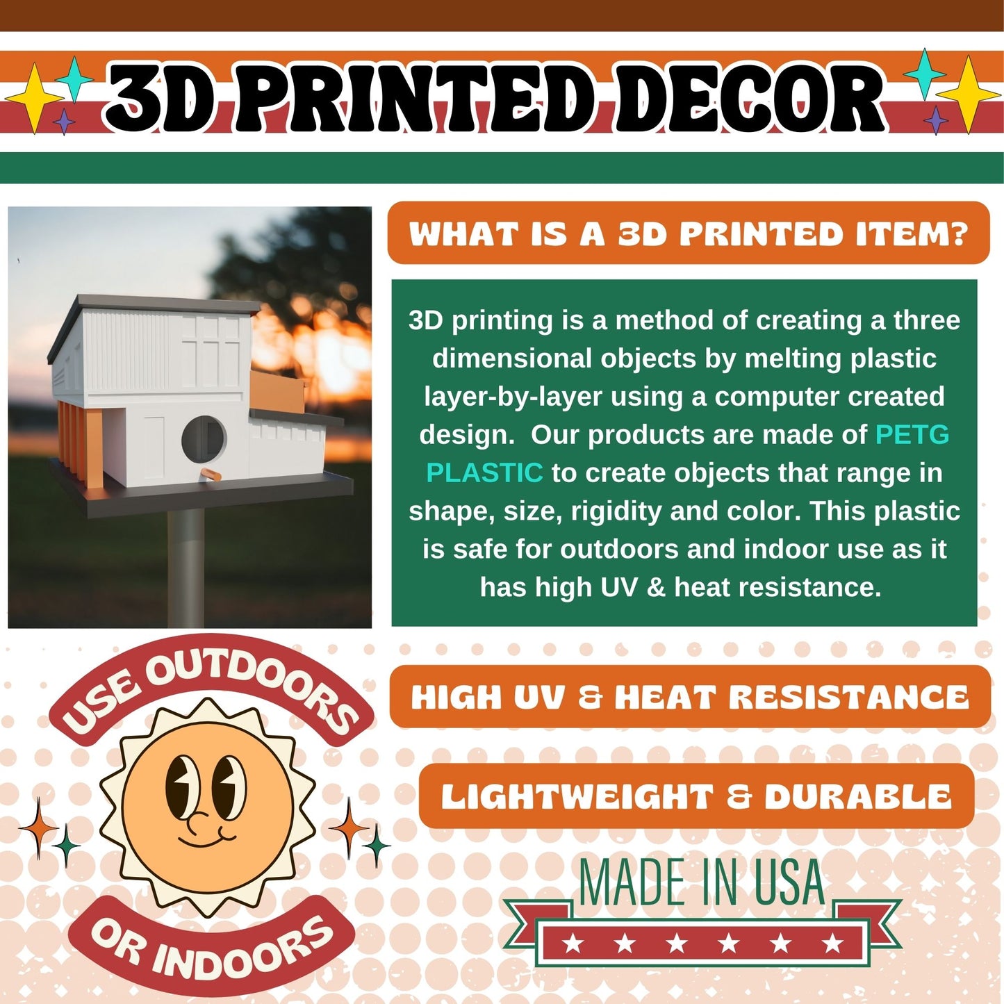 Retro Mid Century Modern Birdhouse The Charleston