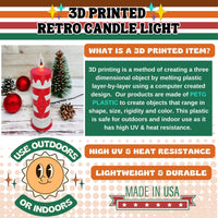 Mid Century Modern Holiday Candle Lamp