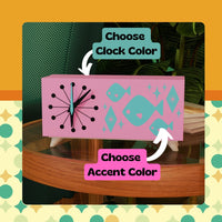 Atomic Fish Mid-Century Modern Atomic Space-Age Clock