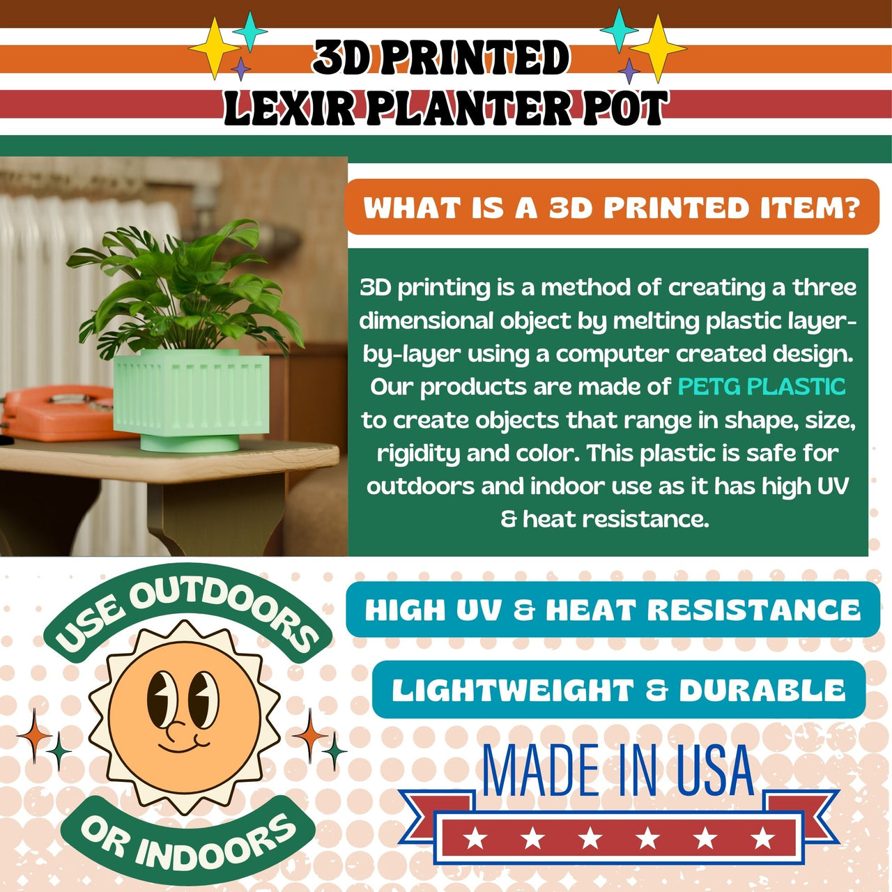 Retro Space Age Lexir Planter