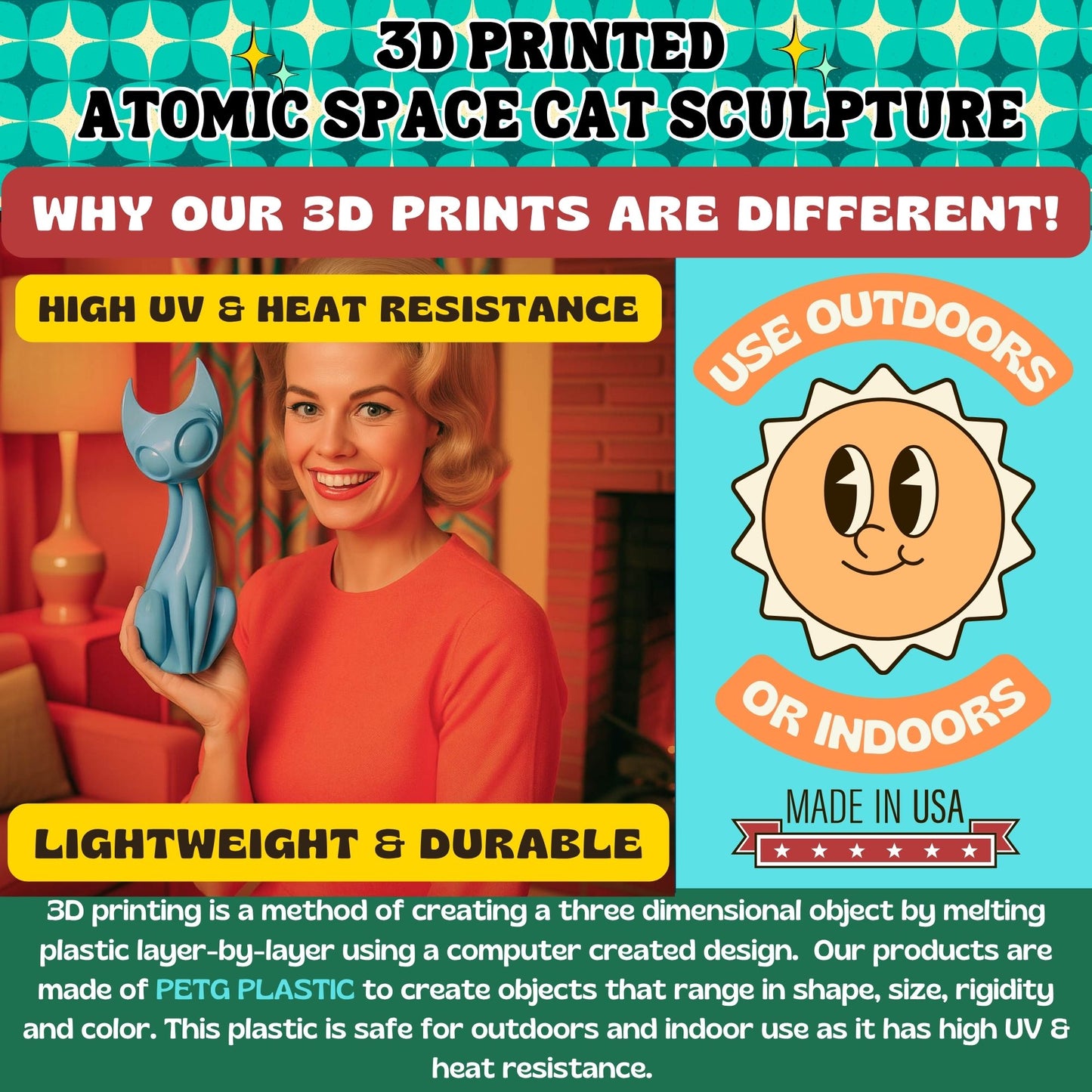 Atomic Cat Sculpture