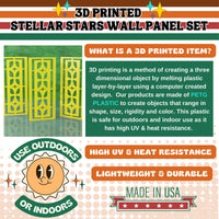 Mid Century Modern Stellar Star Wall Panels