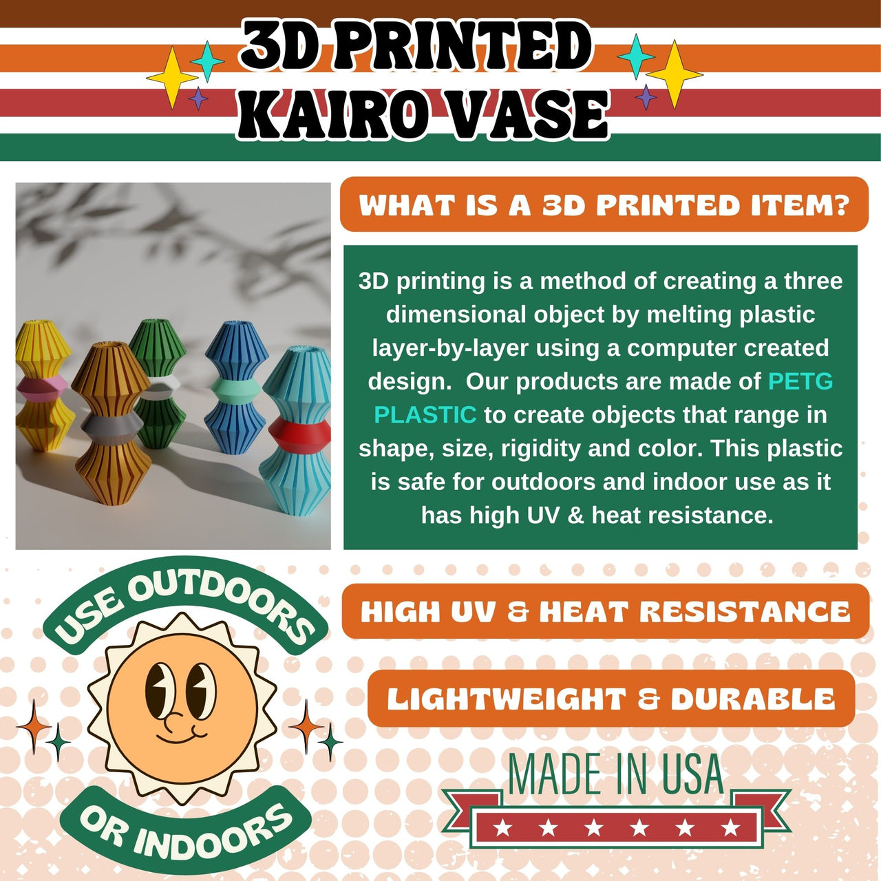 Retro Space Age Kairo Minimalist Vase