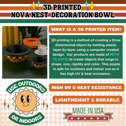 Retro Minimalist Space Age Nova Nest Decorative Bowl
