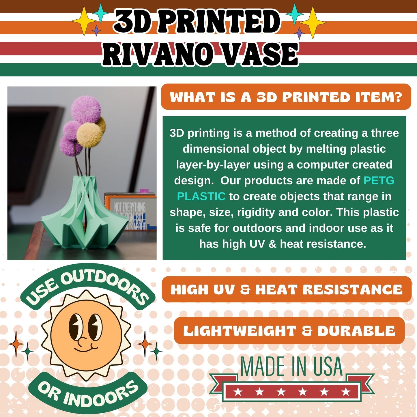 Retro Minimalst MCM Rivano Vase