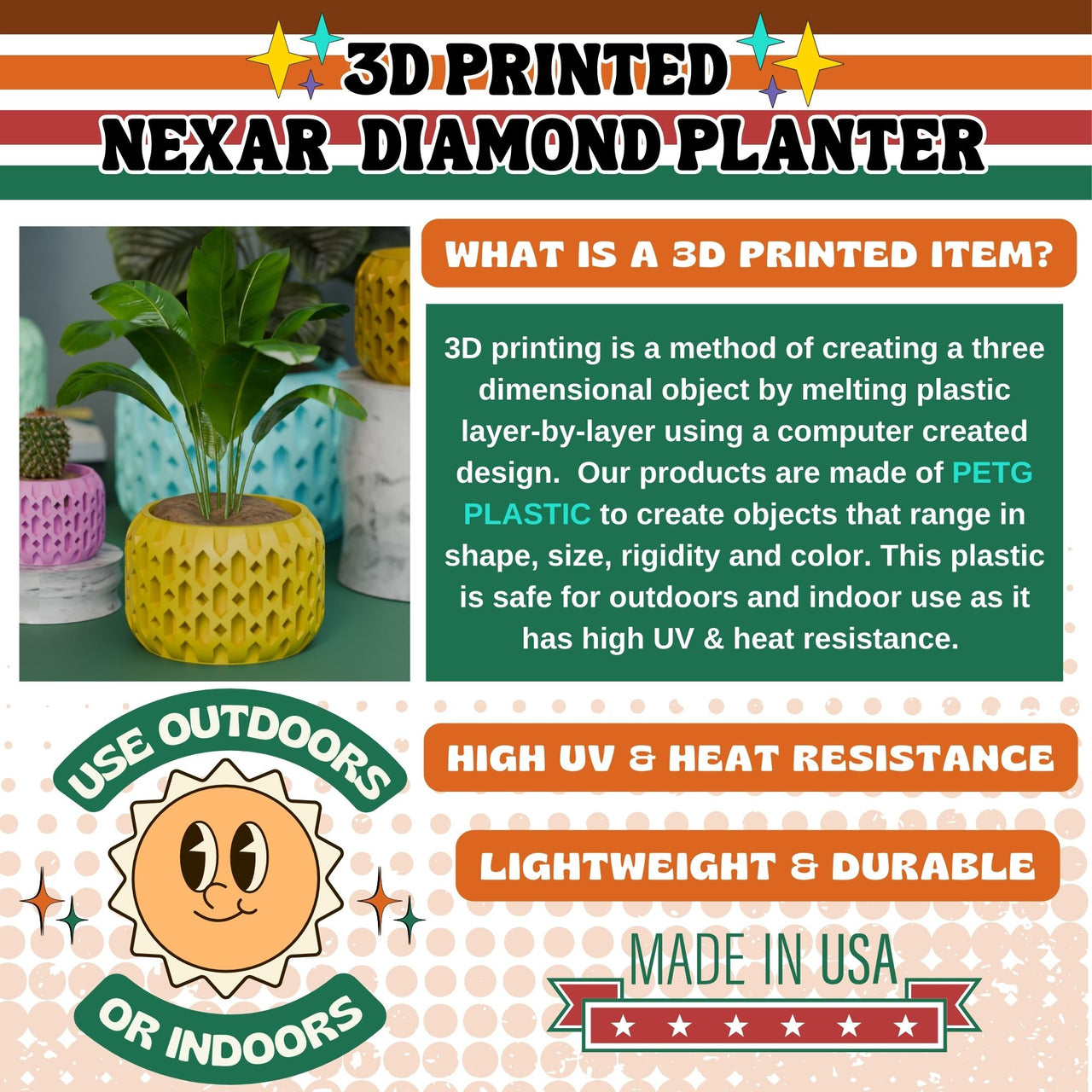 Nexar Retro Style Planter