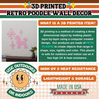 Mid Century Modern Retro Poodle Starburst Wall Decor