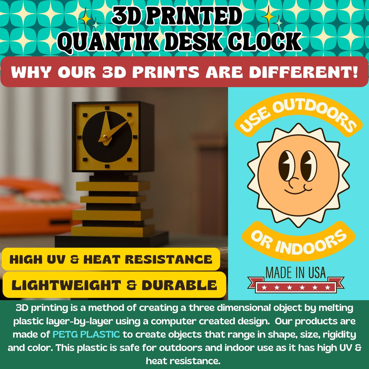 Quantik Square Space Age Clock