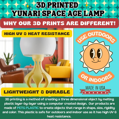 Yunari Retro Futuristic Lamp Mid Century Modern