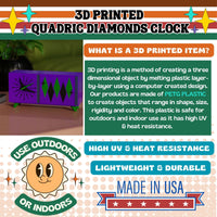 Quadric Diamonds MCM Chrono Clock