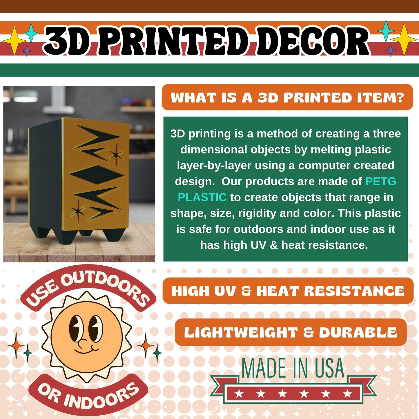 Midcentury Modern Box Pencil Organizer