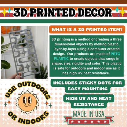 Atomic Ovals Stars Vintage Style Décor Panels