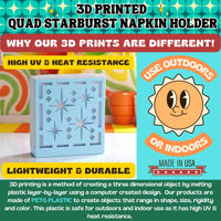 Midcentury Quad Starburst Retro Napkin Holder
