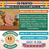 Citrus Delight Desk Clock