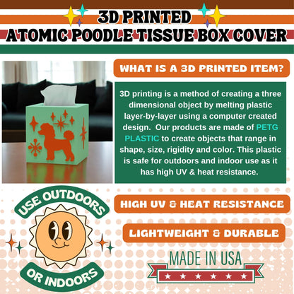 Atomic Poodle Tissue Box Cover