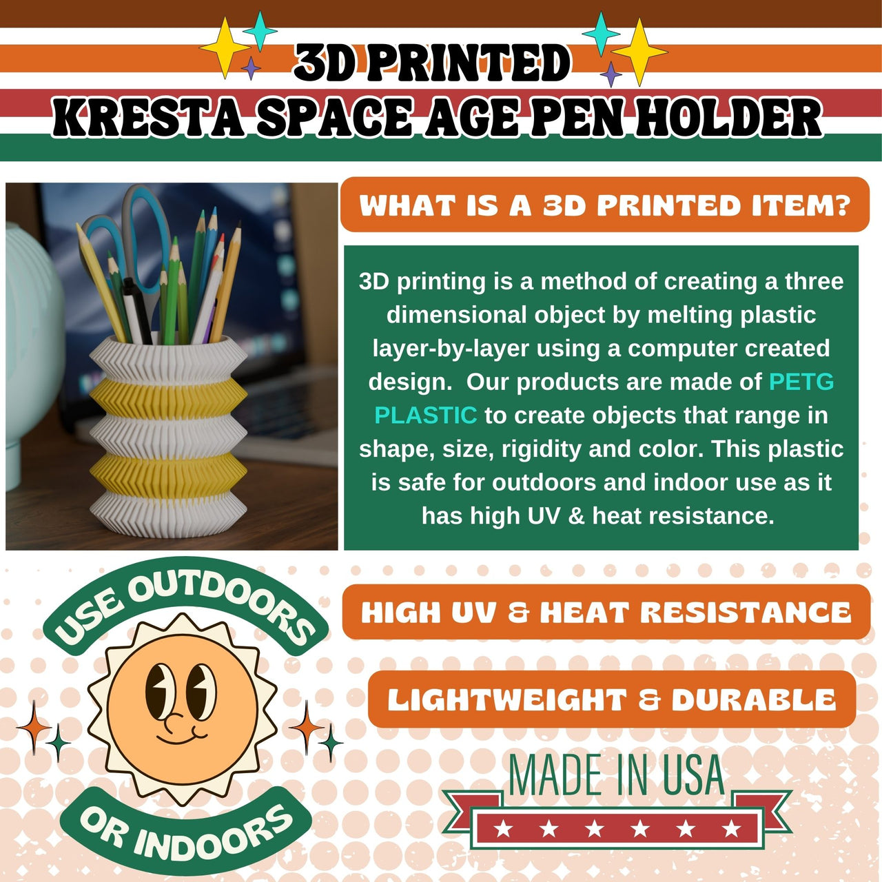 Kresta Space Age Pen/Pencil Holder