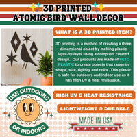 Mid Century Modern Atomic Bird Wall Decor