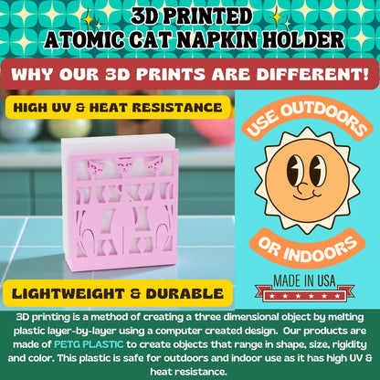 Atomic Space Cats Napkin Holder