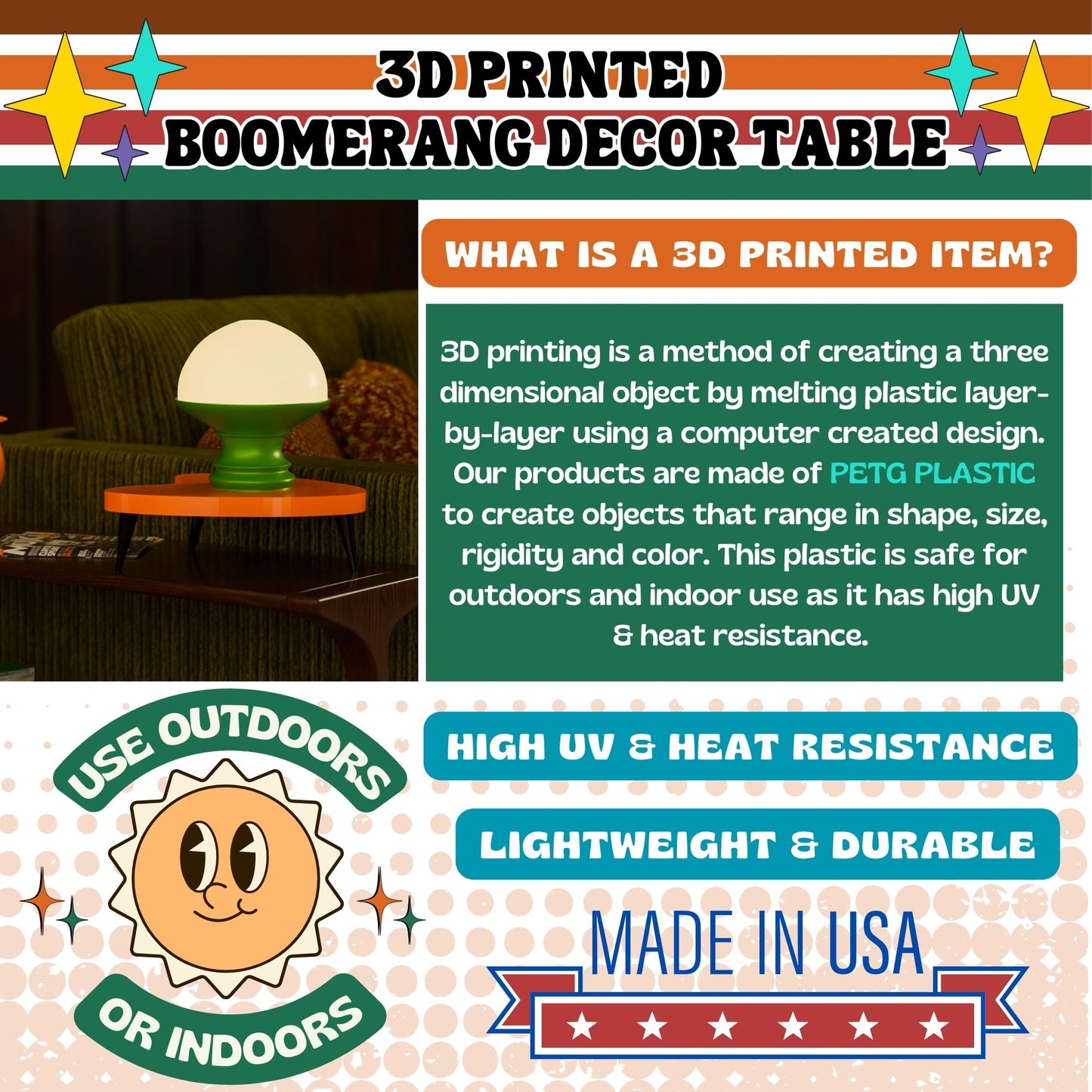 Boomerang Decor Table