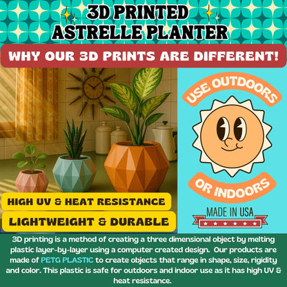 Astrelle Space Age Retro Minimalist Planter