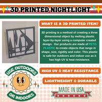 Mid Century Boomerang Night Light