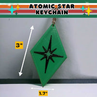 Retro Midcentury Modern Starburst Diamond Keychain