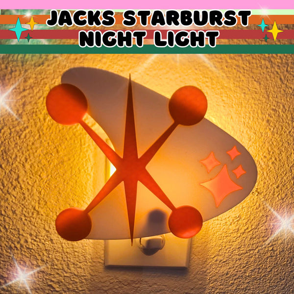 Mid Century Jacks & Starbursts Night Light