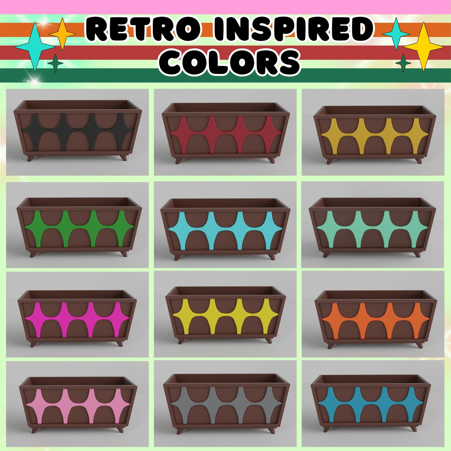 Mid Century Modern Credenza Planter