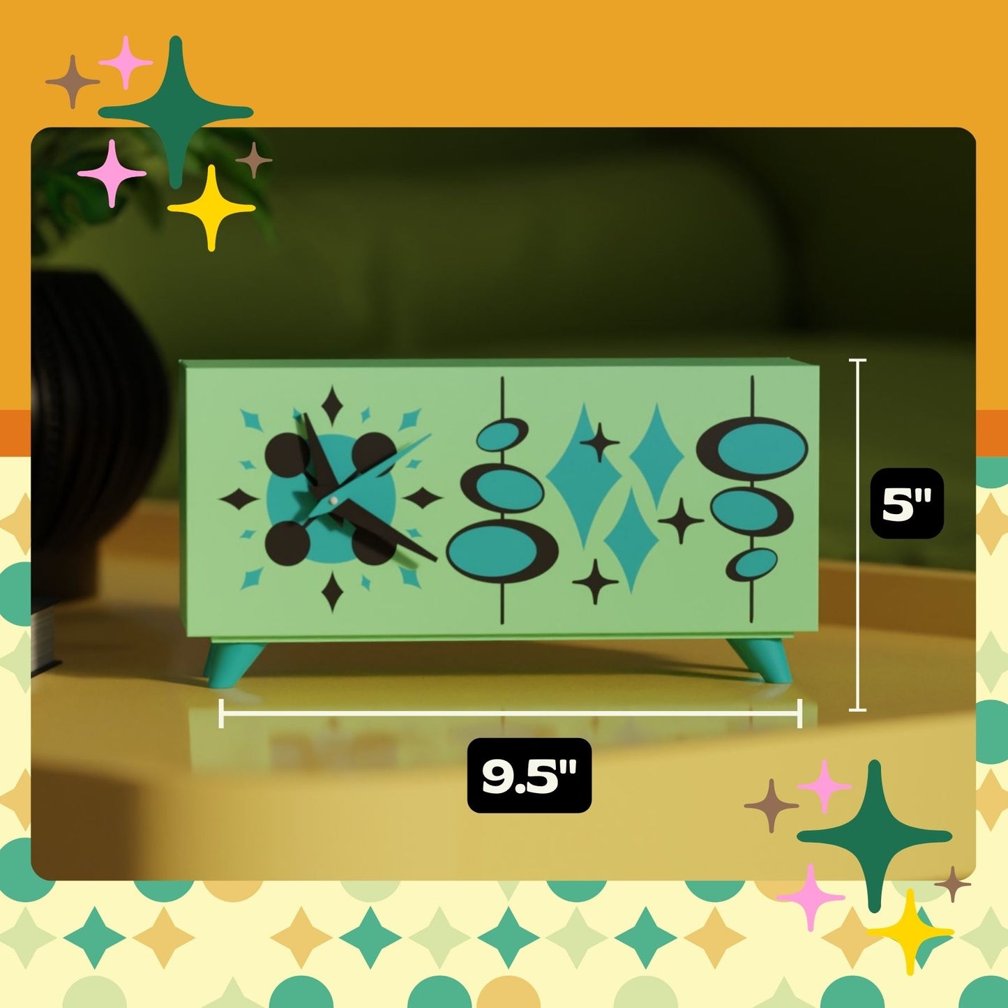 Sputnik Diamonds Clock