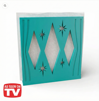Mid Century Modern Retro Style Triple Diamond Napkin Holder