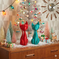 Holiday Atomic Cat Sculptures