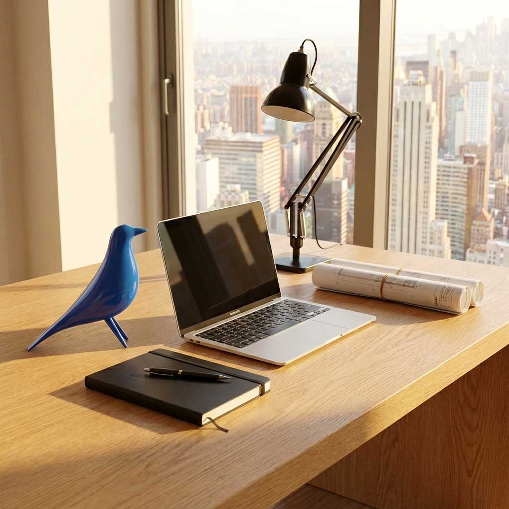 Mid Century Mondern Minimalist Bird Sculpture PlasmaGloss LIQUID COBALT Blue