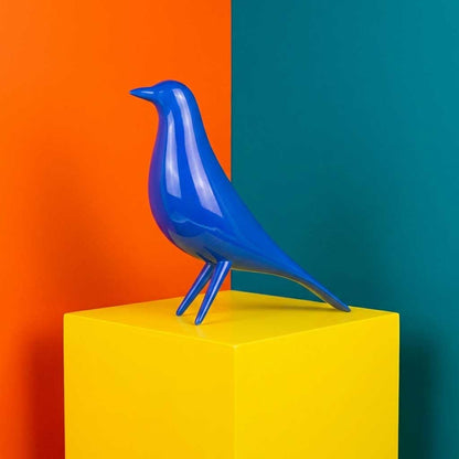Mid Century Mondern Minimalist Bird Sculpture PlasmaGloss LIQUID COBALT Blue