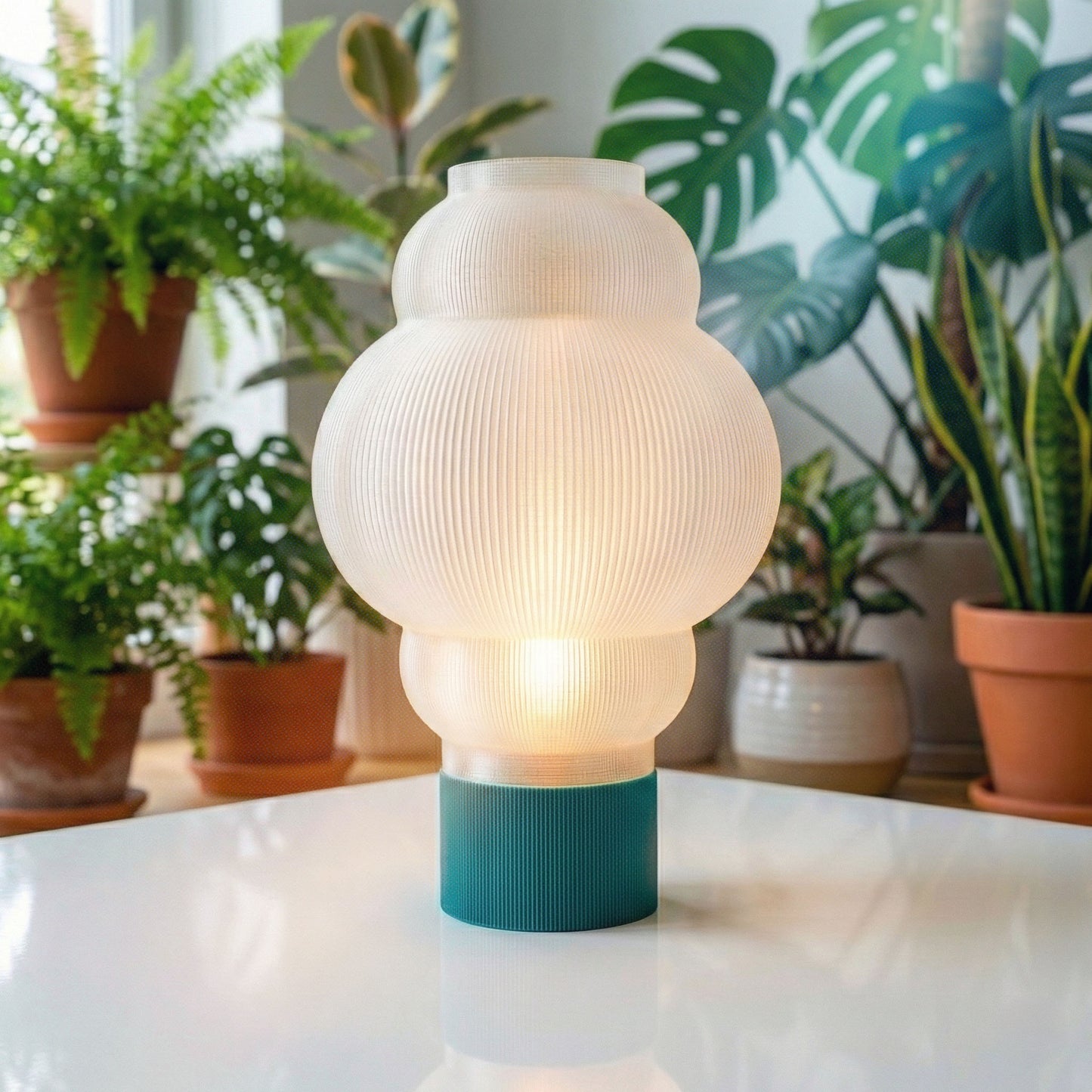 Obsidian Space Age Custom Lamp