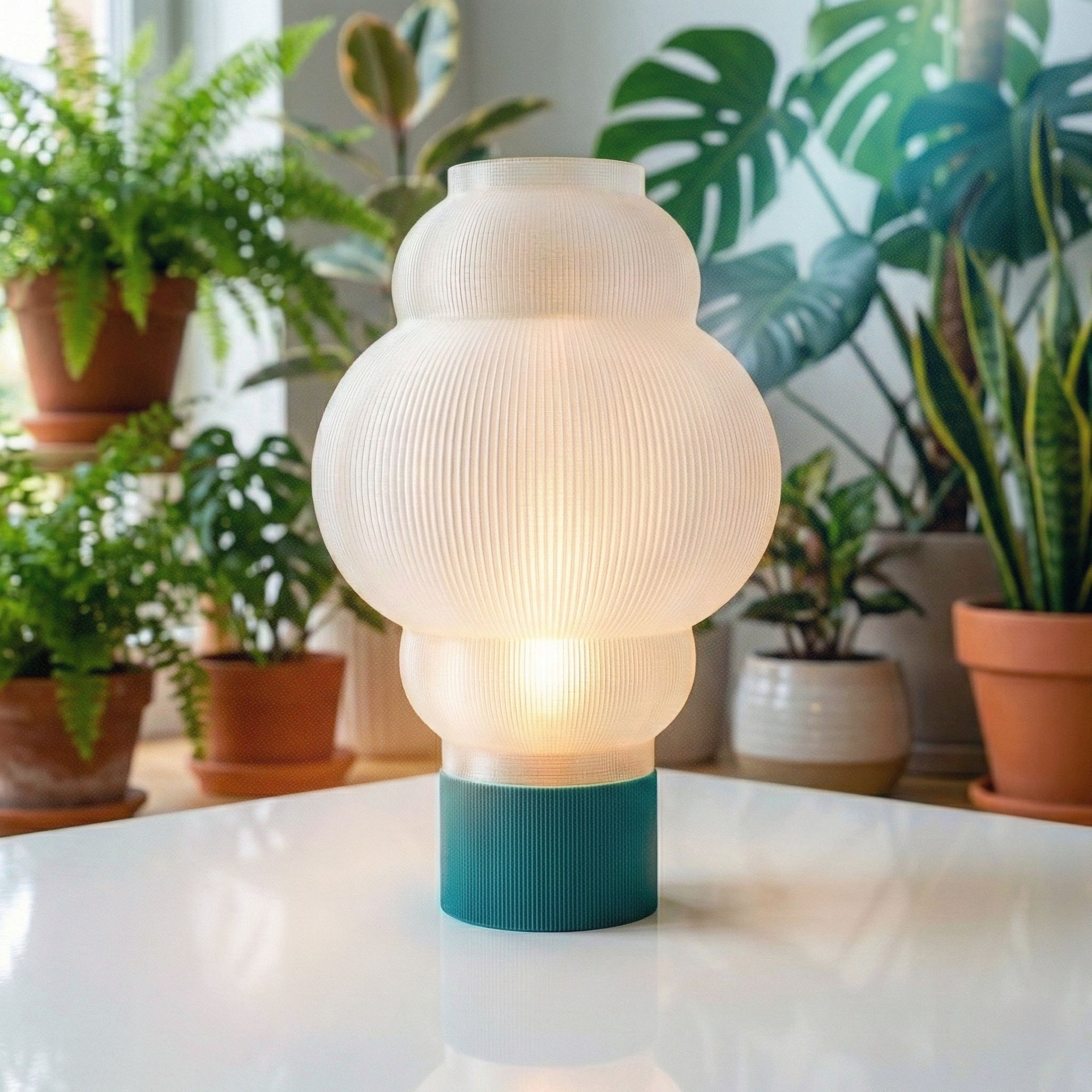Obsidian Space Age Custom Lamp