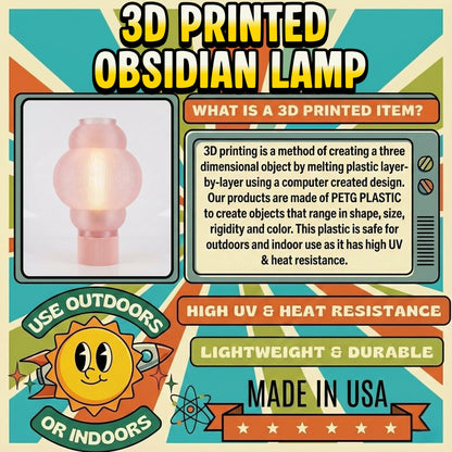 Obsidian Space Age Custom Lamp