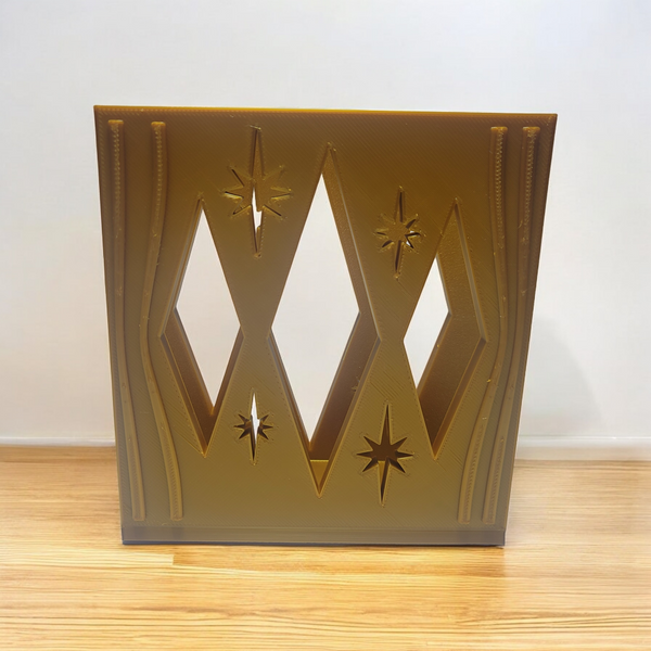 GOLD Mid Century Modern Retro Style Triple Diamond Napkin Holder DISCOUNTED