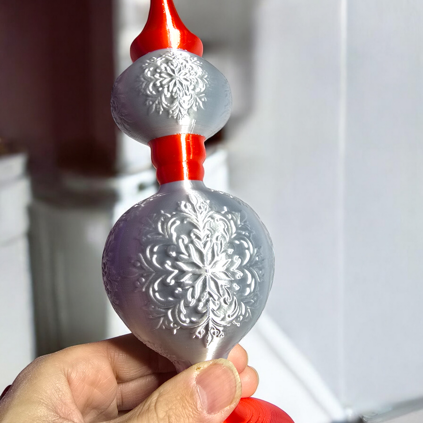 Retro Snowflake Finials Set