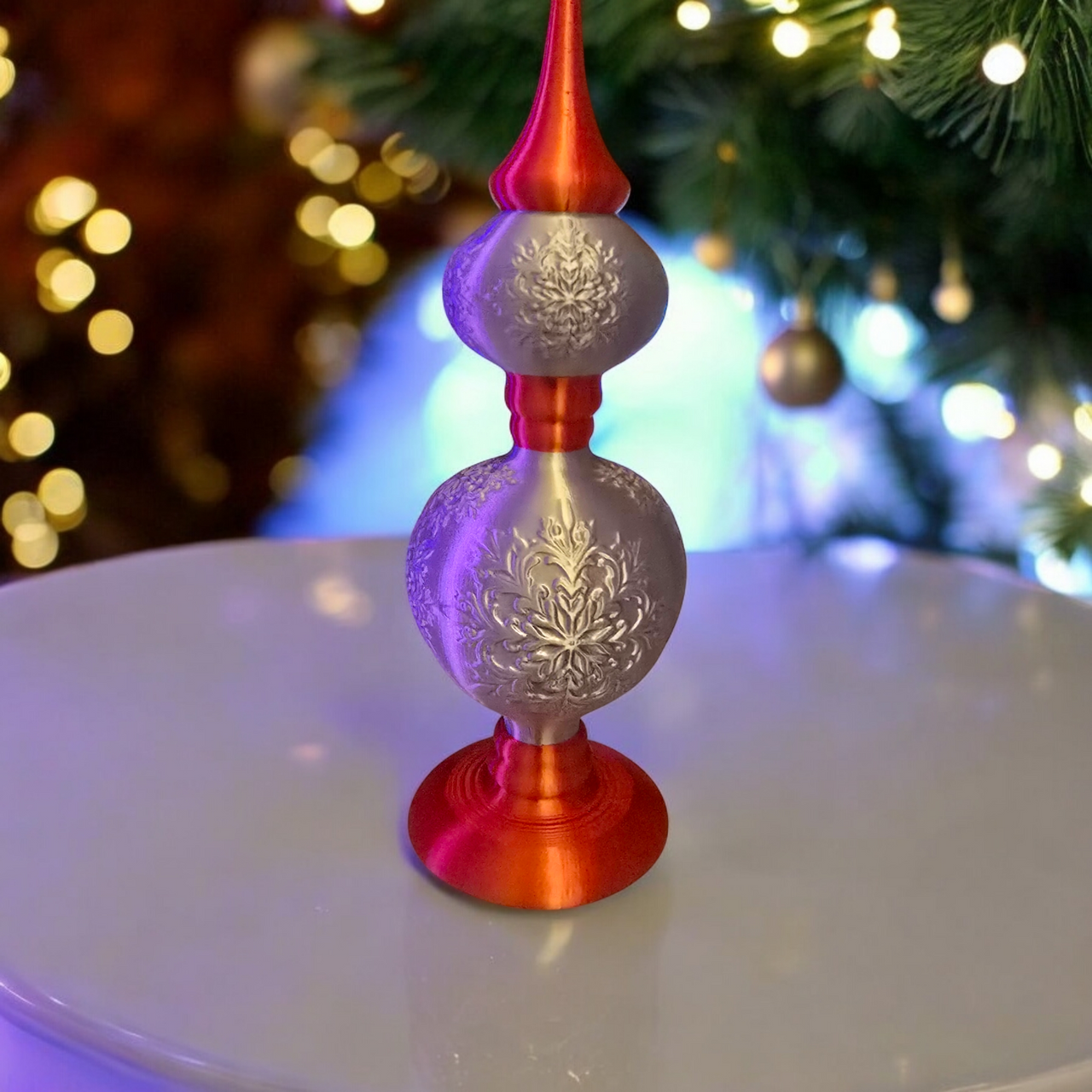 Retro Snowflake Finials Set