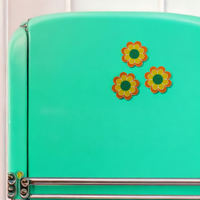 Retro Flower Power Magnet Set (Set of 3)