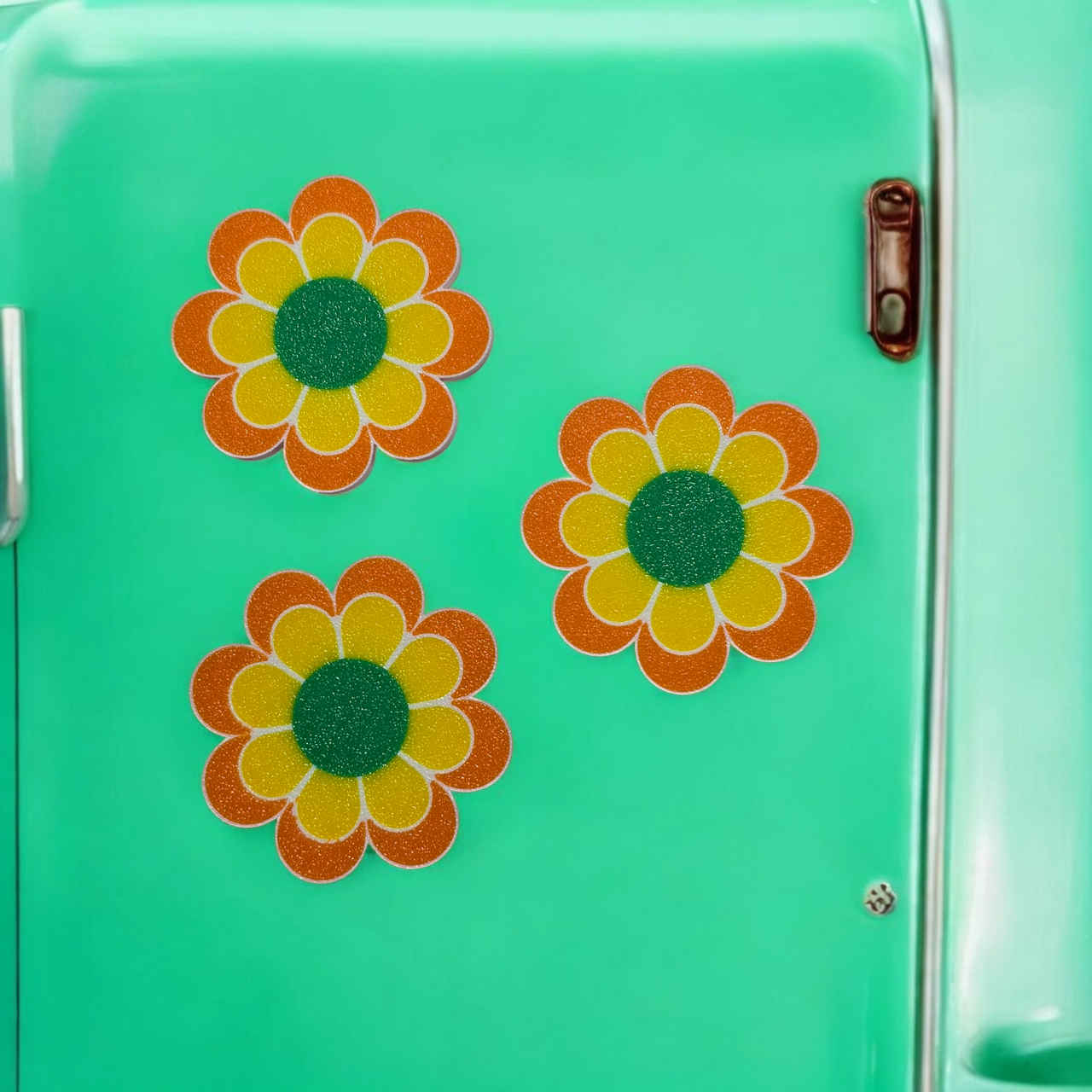 Retro Flower Power Magnet Set (Set of 3)