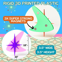 Atomic Boomerang Starburst Fridge Magnet