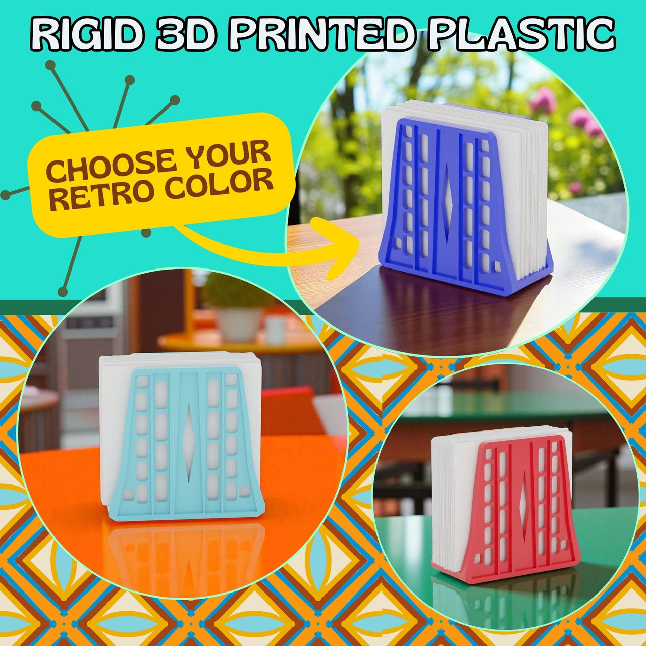 Zentron Space Age Napkin Holder Retro Mid Century Modern