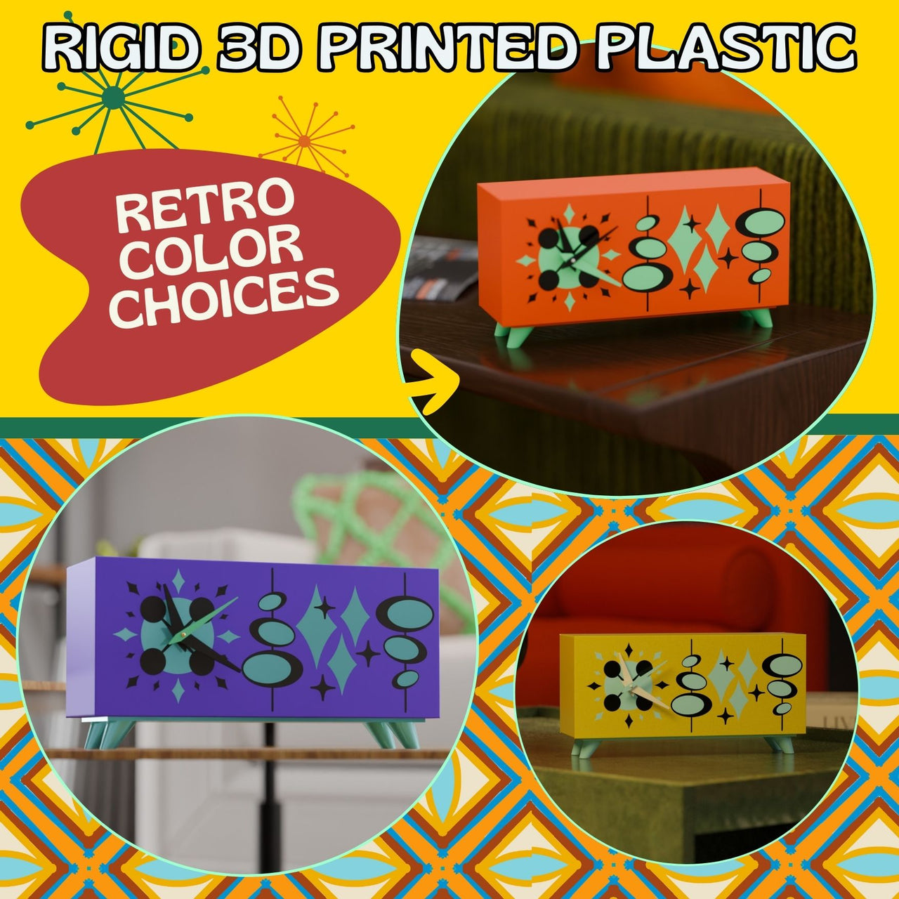 Sputnik Diamonds Clock