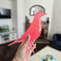 Mid Century Eames Styled Minimalist Bird Sculpture Cosmic Magneta