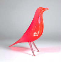Mid Century Eames Styled Minimalist Bird Sculpture Cosmic Magneta