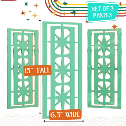 Starlight Ovals Midcentury Modern Wall Panel Set of 3