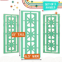 Starlight Ovals Midcentury Modern Wall Panel Set of 3